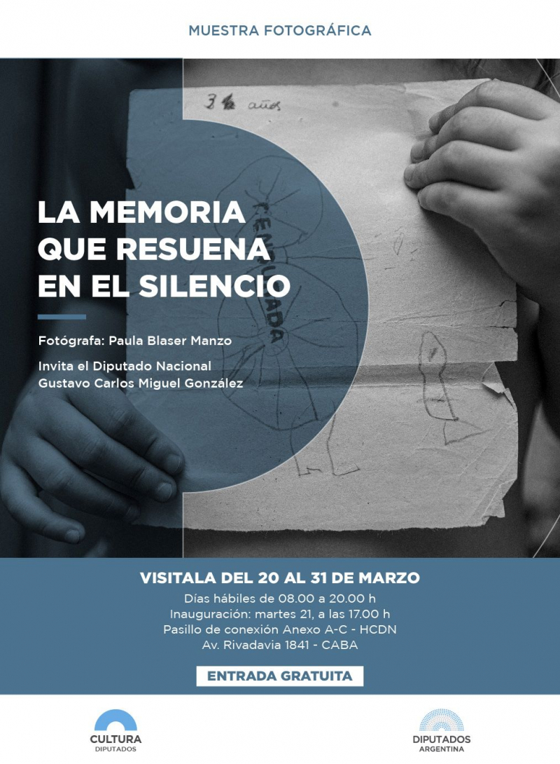 Día de la Memoria por la Verdad y la Justicia:Artista santacruceña expone en el Congreso Nacional