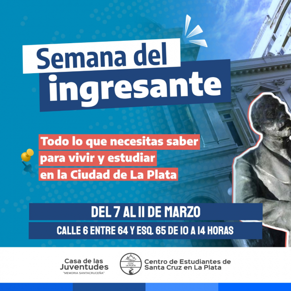 La Casa de Las Juventudes invita a participar de la “Semana del ingresante”