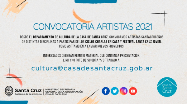 Casa de Santa Cruz lanza convocatoria a artistas santacruceñxs