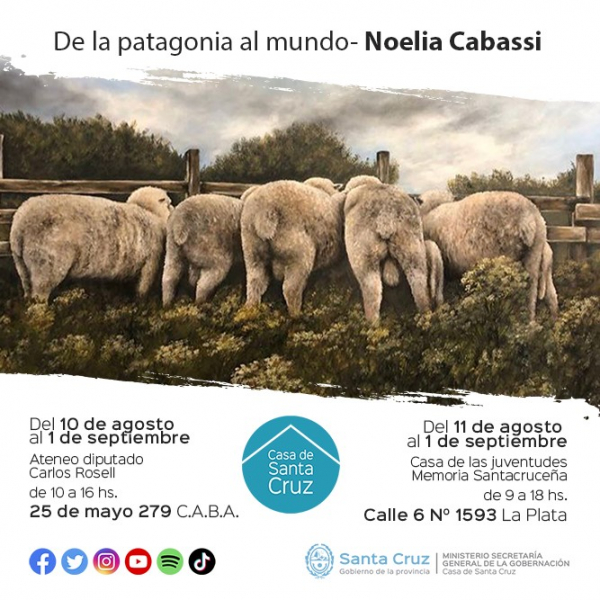 &quot;Noelia Cabassi lleva la magia de la Patagonia al mundo en su nueva muestra de arte&quot;
