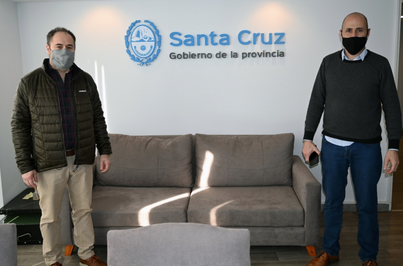 Andrés La Blunda recibió al Secretario de Estado de Deportes y Recreación de la provincia de Santa Cruz