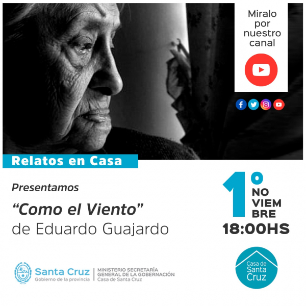 “Como el viento” de Eduardo Guajardo se presenta en Relatos en Casa