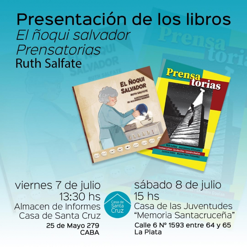 Presentación de los libros: &quot;El ñoqui salvador&quot; y &quot;Prensantorias&quot; de la escritora Ruth Salfate