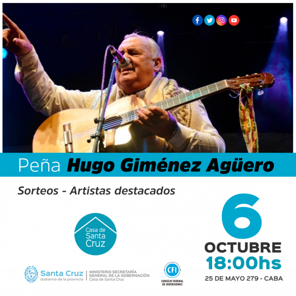 Casa de Santa Cruz presenta la VIII edición de la Peña Hugo Giménez Agüero
