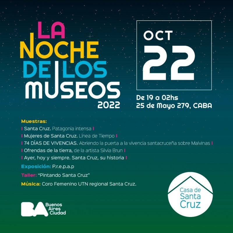 Santa Cruz presente en la Noche de los Museos de CABA