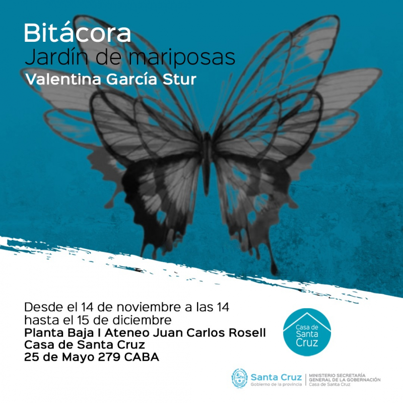 Casa de Santa Cruz presenta “Bitácora: Jardín de Mariposas” de Valentina García Stur