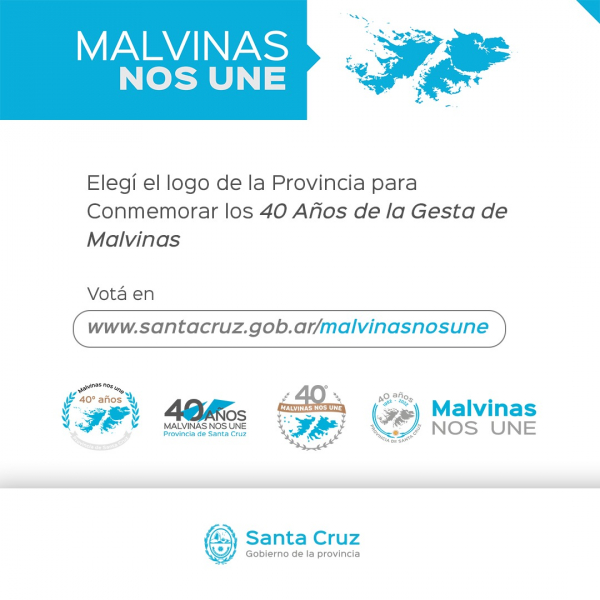 “Malvinas Nos Une”: Podés participar en la elección del logo que más te represente en los 40 años de la gesta histórica