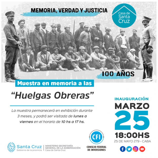 La Casa de Santa Cruz presenta la Muestra en memoria a las “HUELGAS OBRERAS - 100 Años”