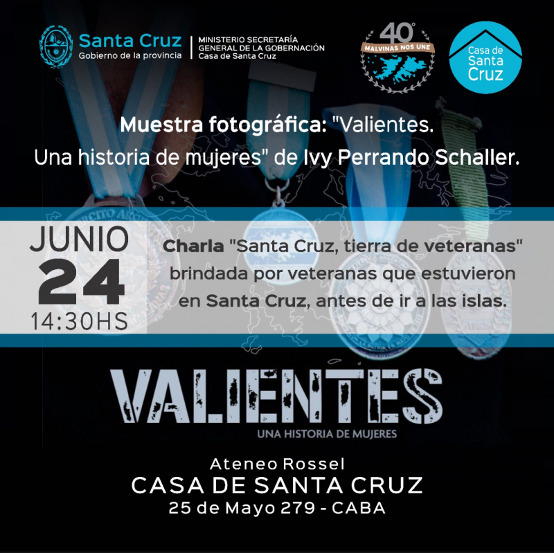 Casa de Santa Cruz inaugura las muestras “Valientes, una historia de mujeres” y “Santa Cruz, tierra de veteranas”