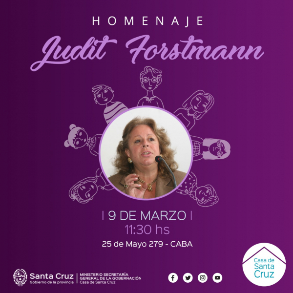 En memoria a Judit Forstmann la Casa de Santa Cruz designará una sala con su nombre